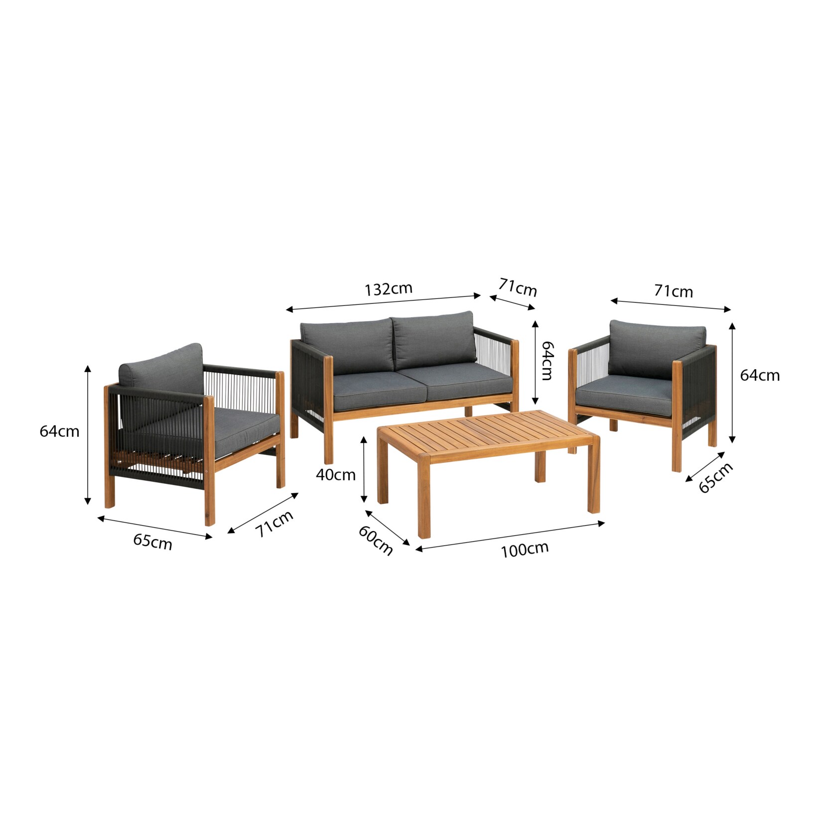 Greemotion Lounge-Set Abaco, FSC® 100%