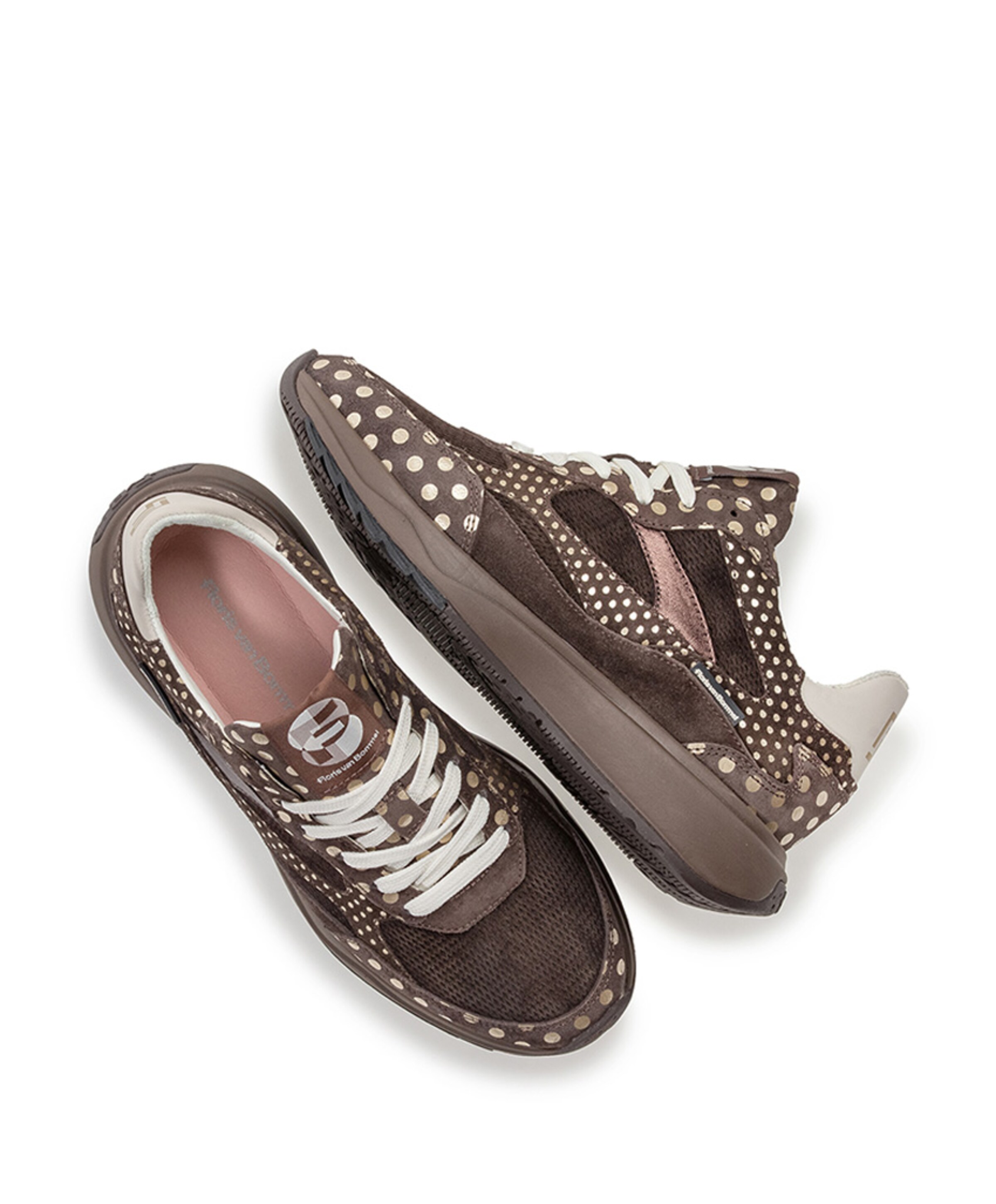 Floris van Bommel dames sneakers bruin