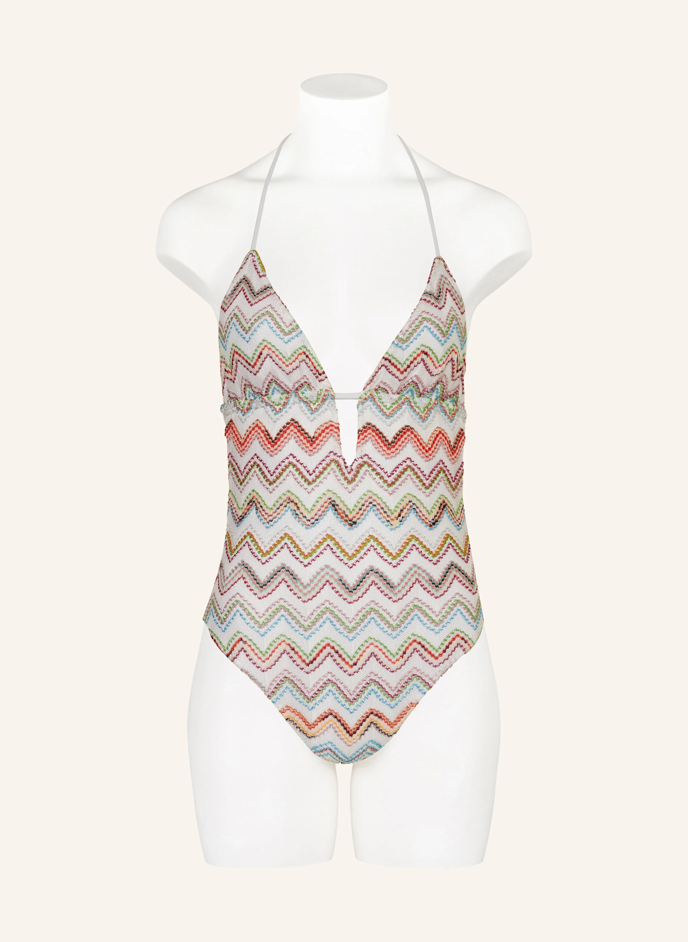 MISSONI Neckholder-Badeanzug mit Glitzergarn