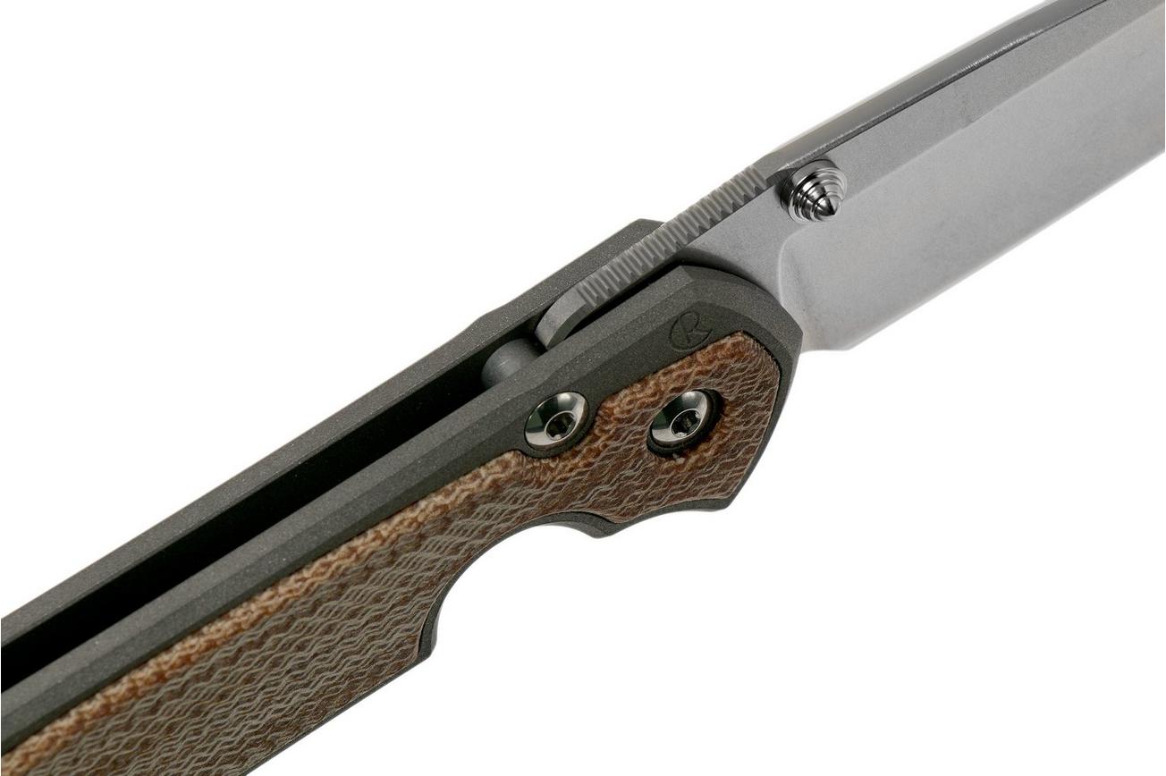 Chris Reeve Sebenza 31 Small Natural Micarta inlay S31-1213 linkshandig zakmes