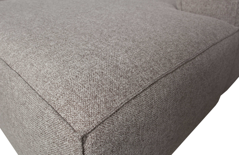 WOOOD Bean bank met chaise longue links lichtgrijs gemeleerd