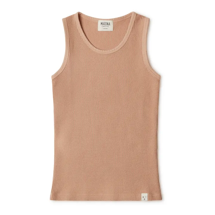 Matona Débardeur Coton Bio Gaufré | Rose pêche