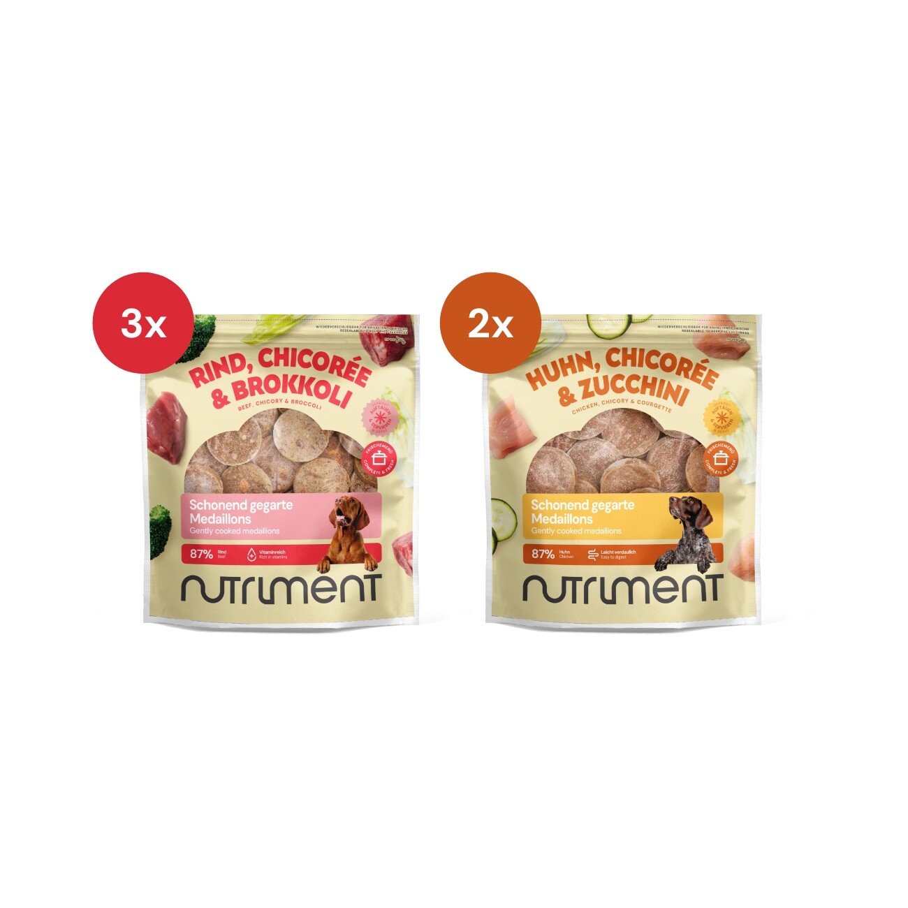 Nutriment Medaillons Rind & Huhn Probierpaket 5x800g