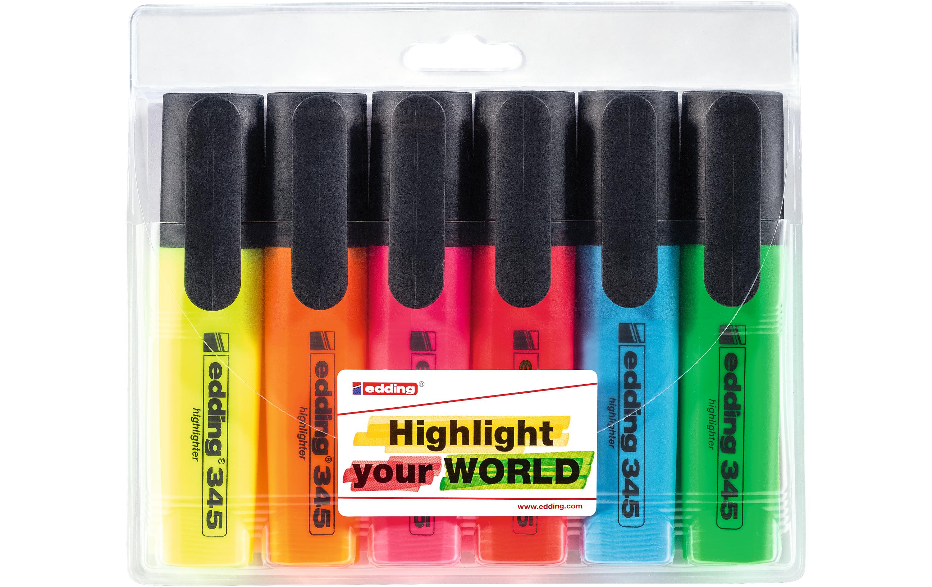 Textmarker 345, 6 StückNachfüllbarer Marker