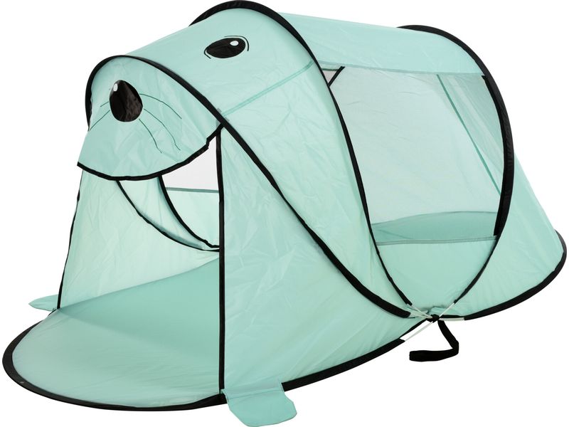 KOOR Strandzelt Pop-Up, Seelöwe Kinderspielzelt schützt vor Sonne, Wind und leichtem Regen