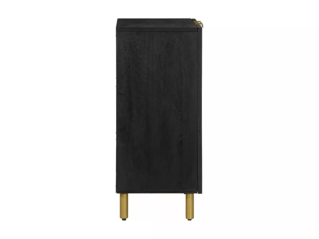Buffet noir 60x33x75 cm bois d'ingénierie