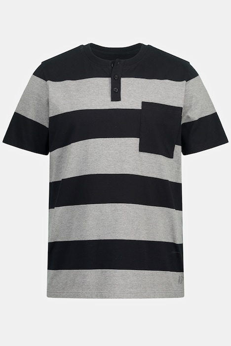Schlafanzug, Homewear, OEKO-TEX, Zweiteiler, T-Shirt mit Ringeln, lange Hose, bis 8 XL