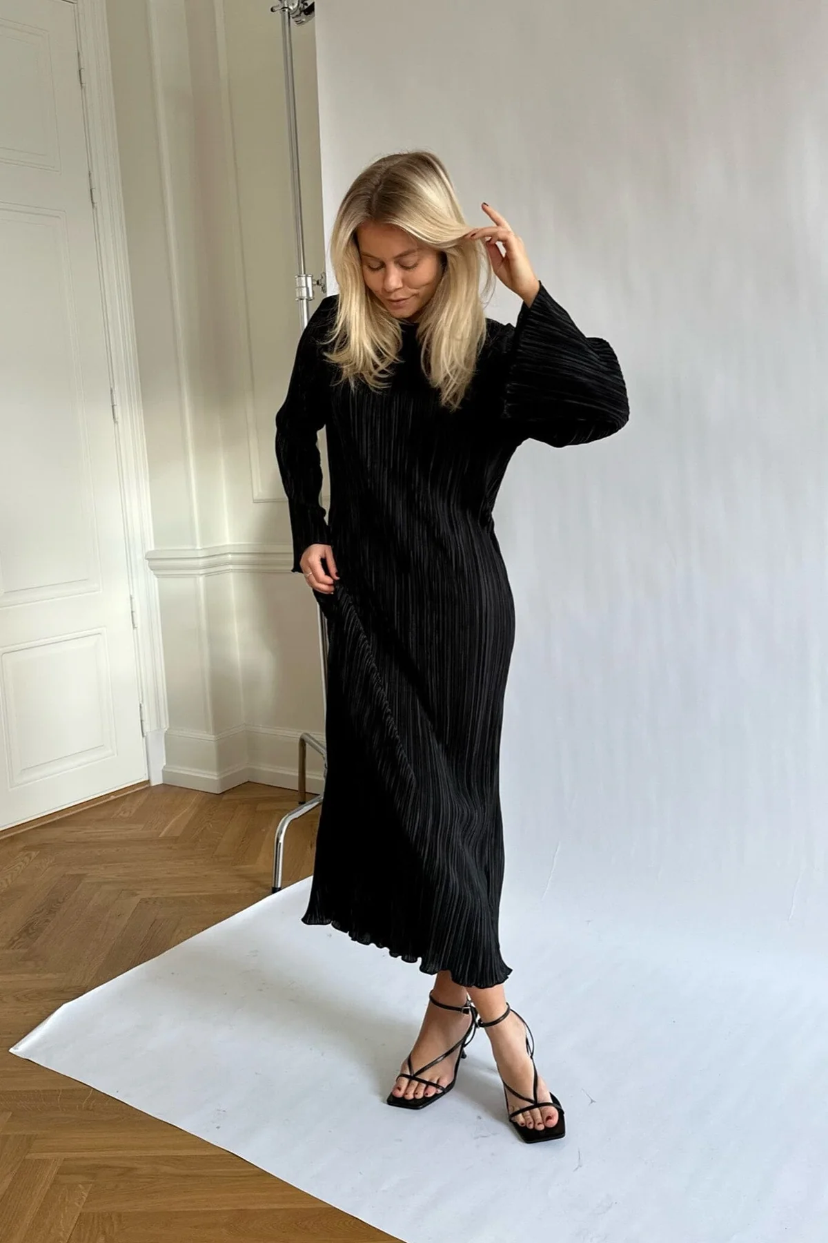 BYIC Kellyic Long Plissé Dress black
