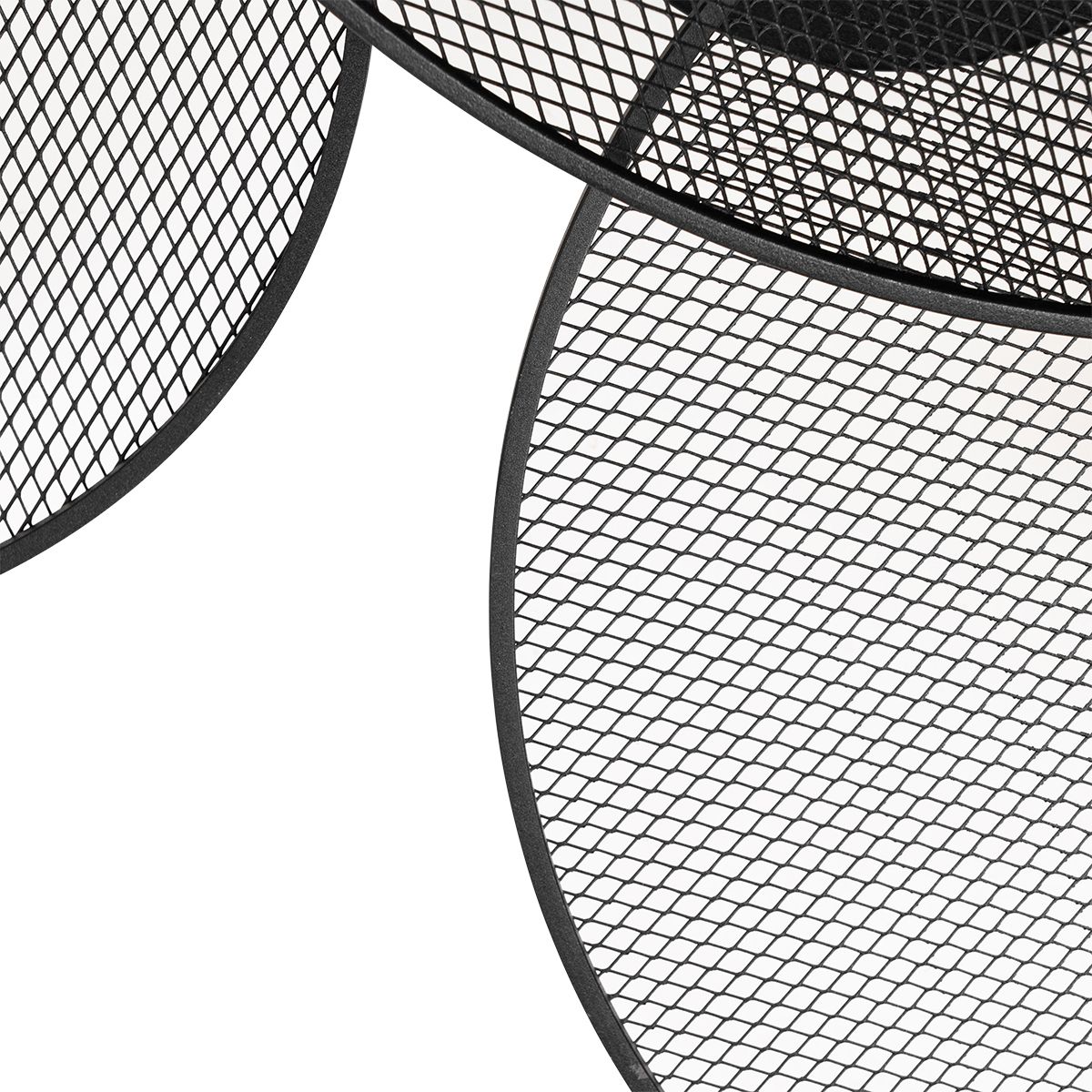 Design plafondlamp zwart met mesh 3-lichts - Jane