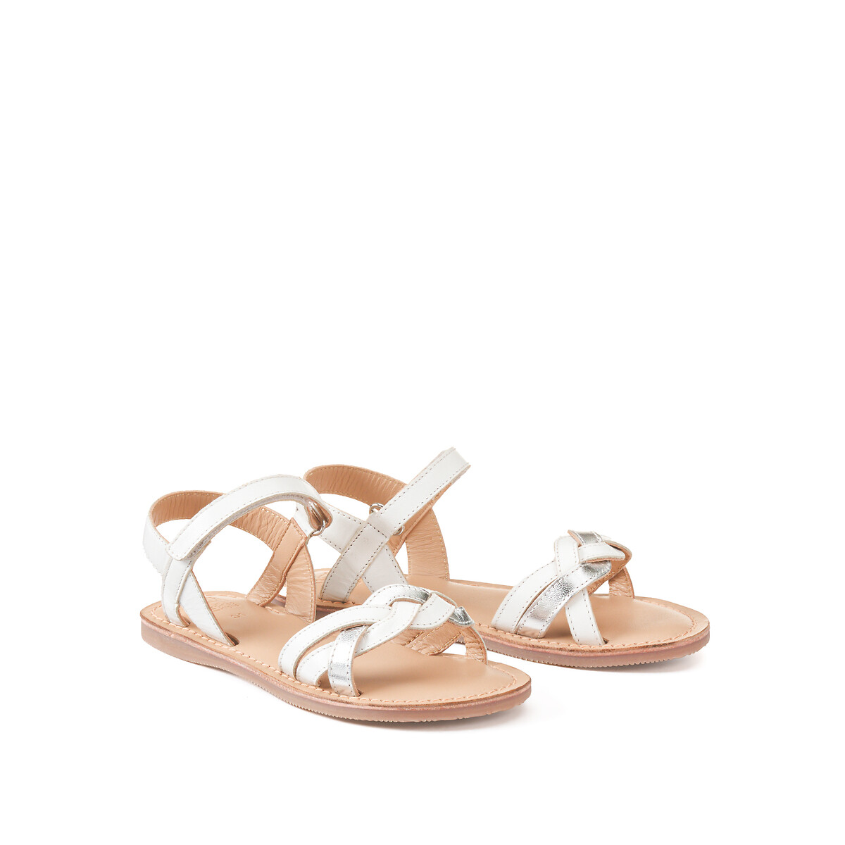 COLEÇÃO LA REDOUTE<br>Sandálias de couro com velcro