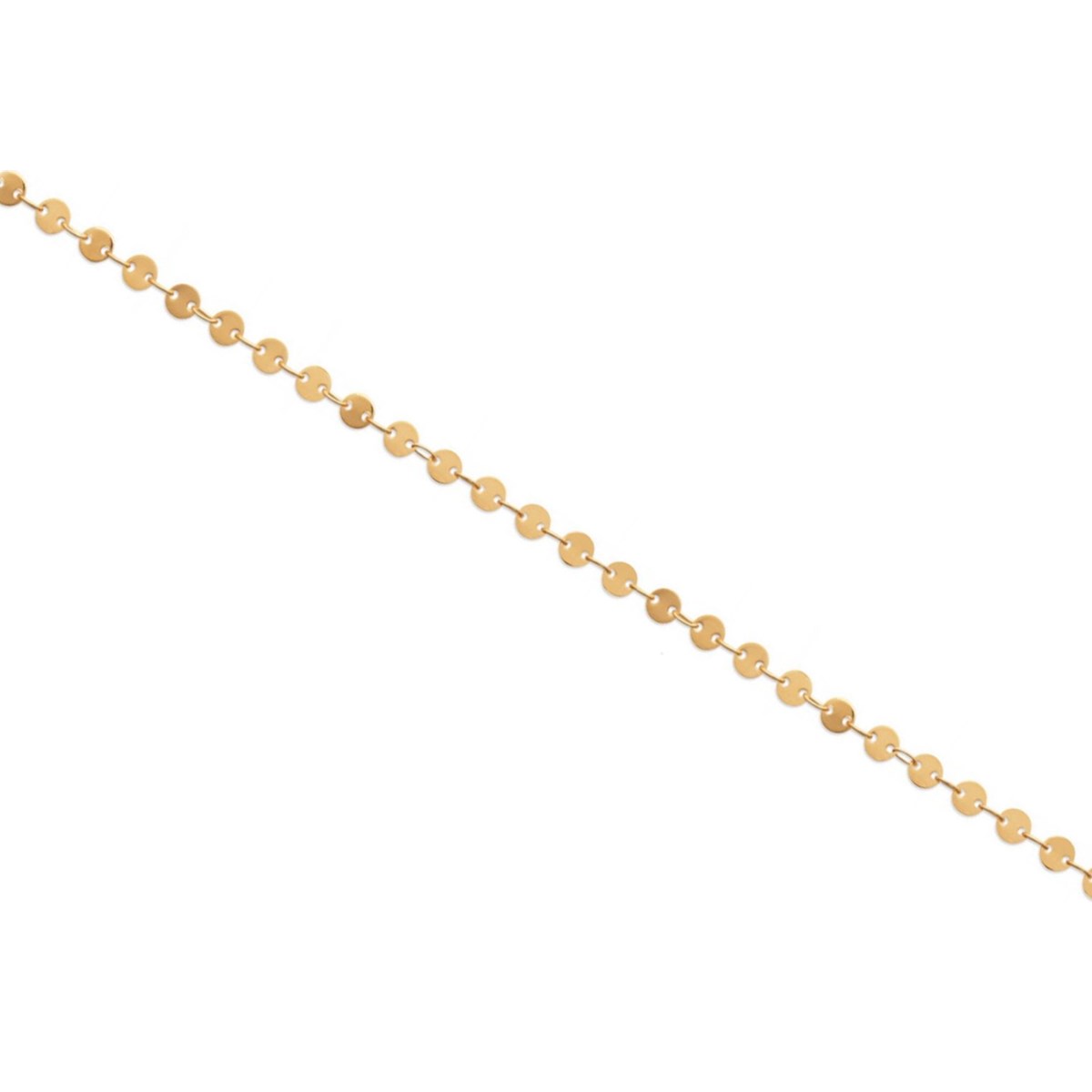 Bracelet chaîne fantaisie disques -Plaqué or