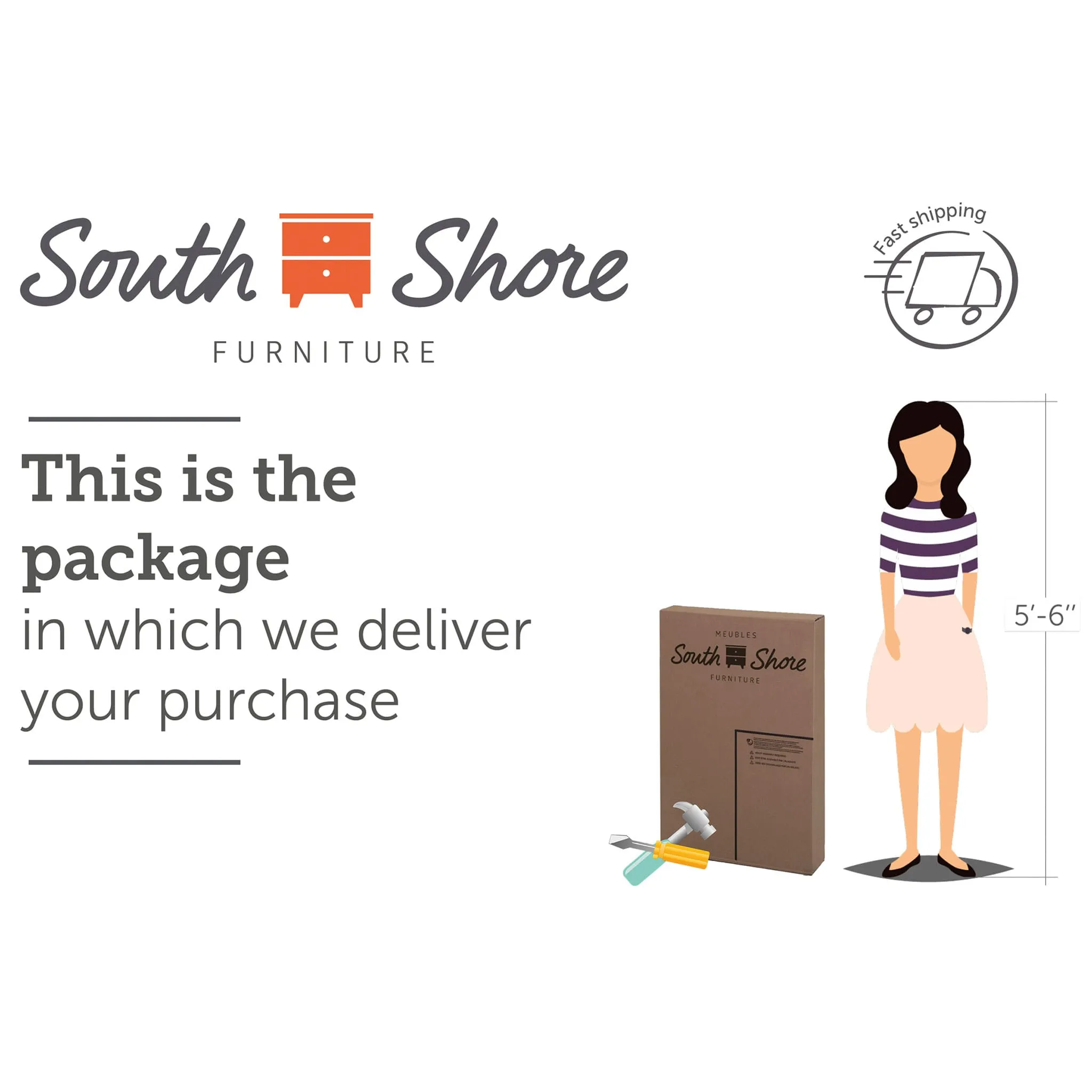 South Shore Fauteuil en Cuir Tressé Balka - Brun