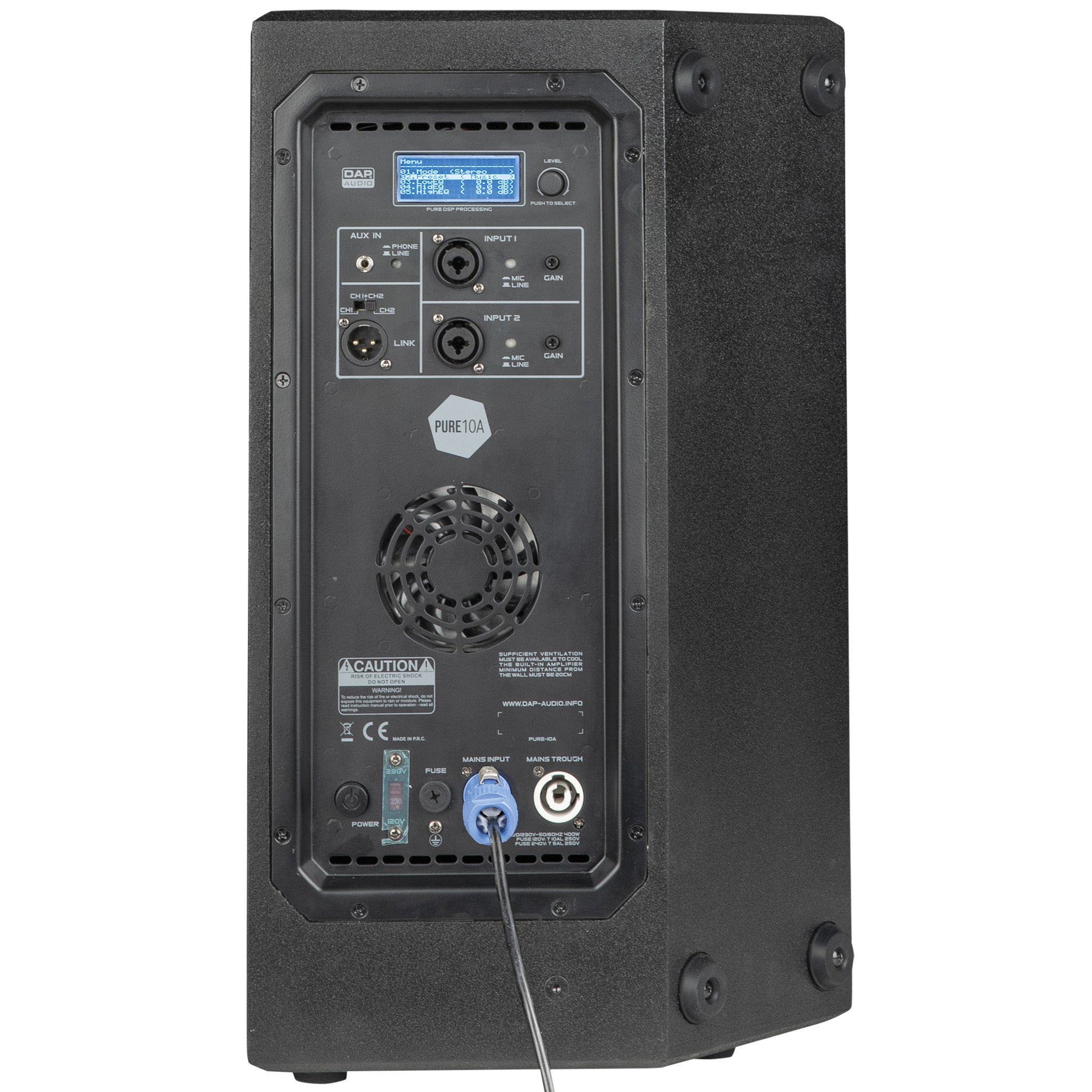 DAP Pure-10A actieve 10 inch fullrange speaker met DSP