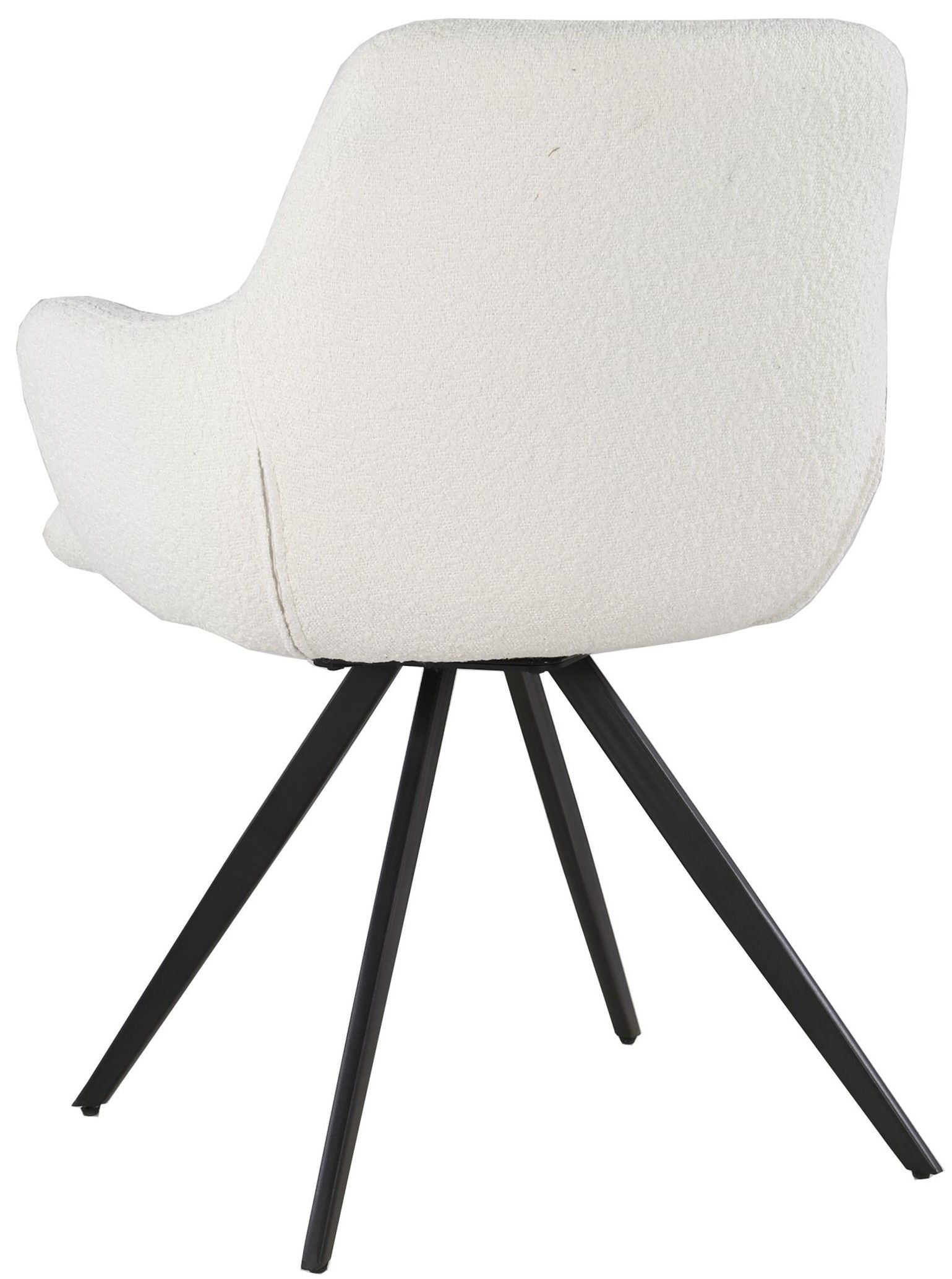 Eetkamerstoel Boucle White Doreen B61 x D65 x H83 cm