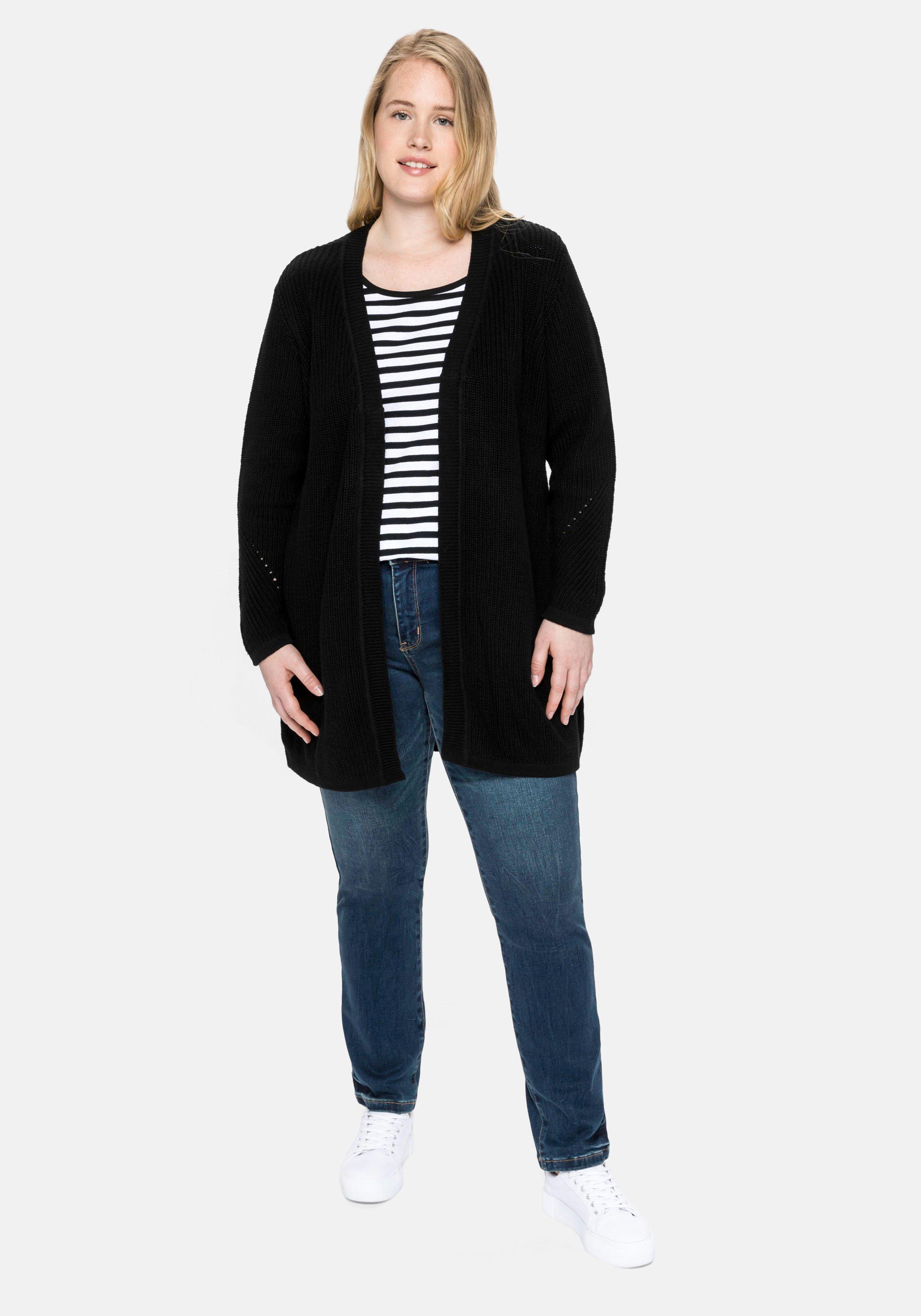 Cardigan aus Grobstrick, in offener Form