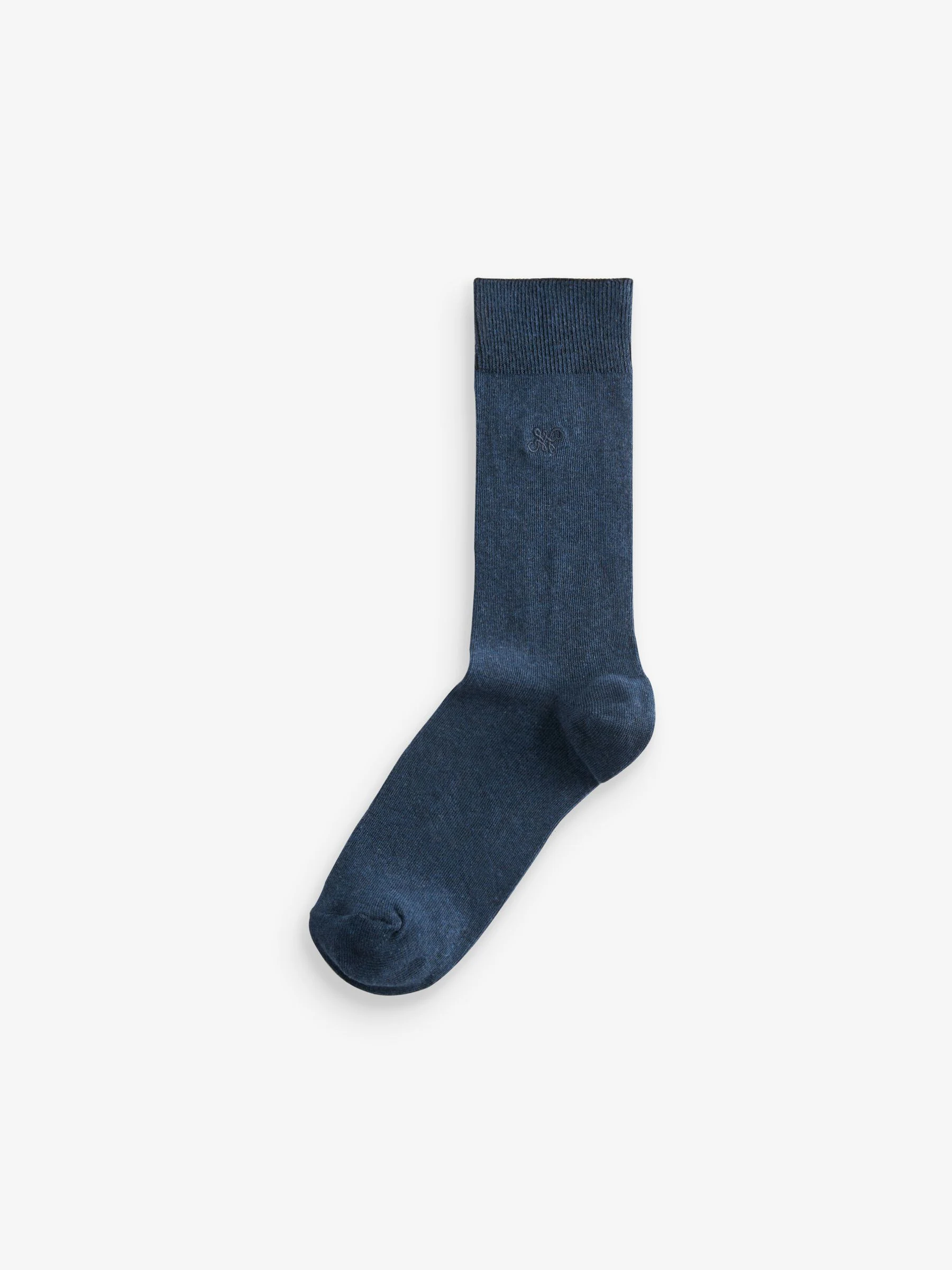 Gemêleerd marineblauw - Verpakking van 5 - Frisblijvende sokken met borduursel