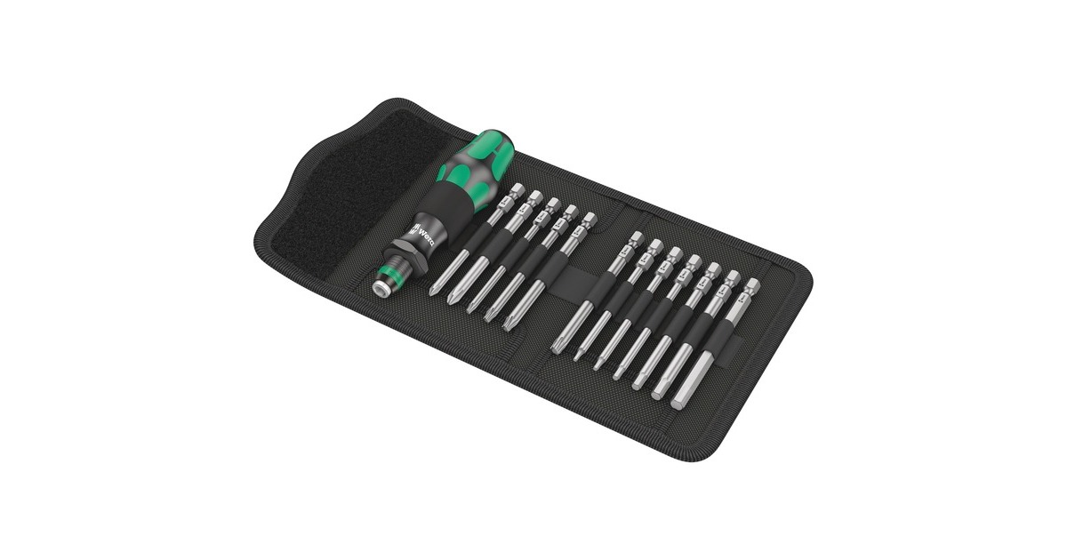 WeraBicycle Set 2 bitset  (Zwart/groen)