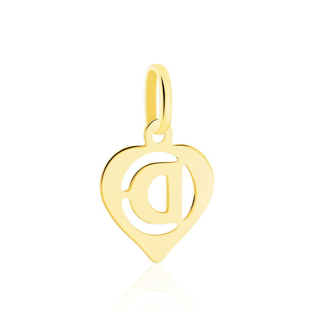 Pendentif Eudocie Coeur Lettre Or Jaune