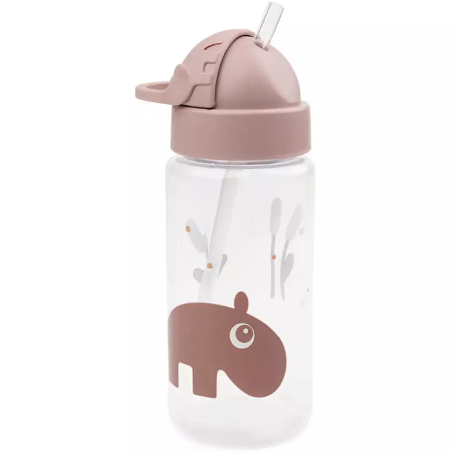Done by Deer™ Trinkflasche mit Strohhalm Ozzo Rosa