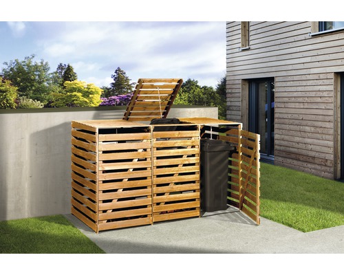 Weka vuilnisbak opbergbox 219x92x122 cm honingbruin