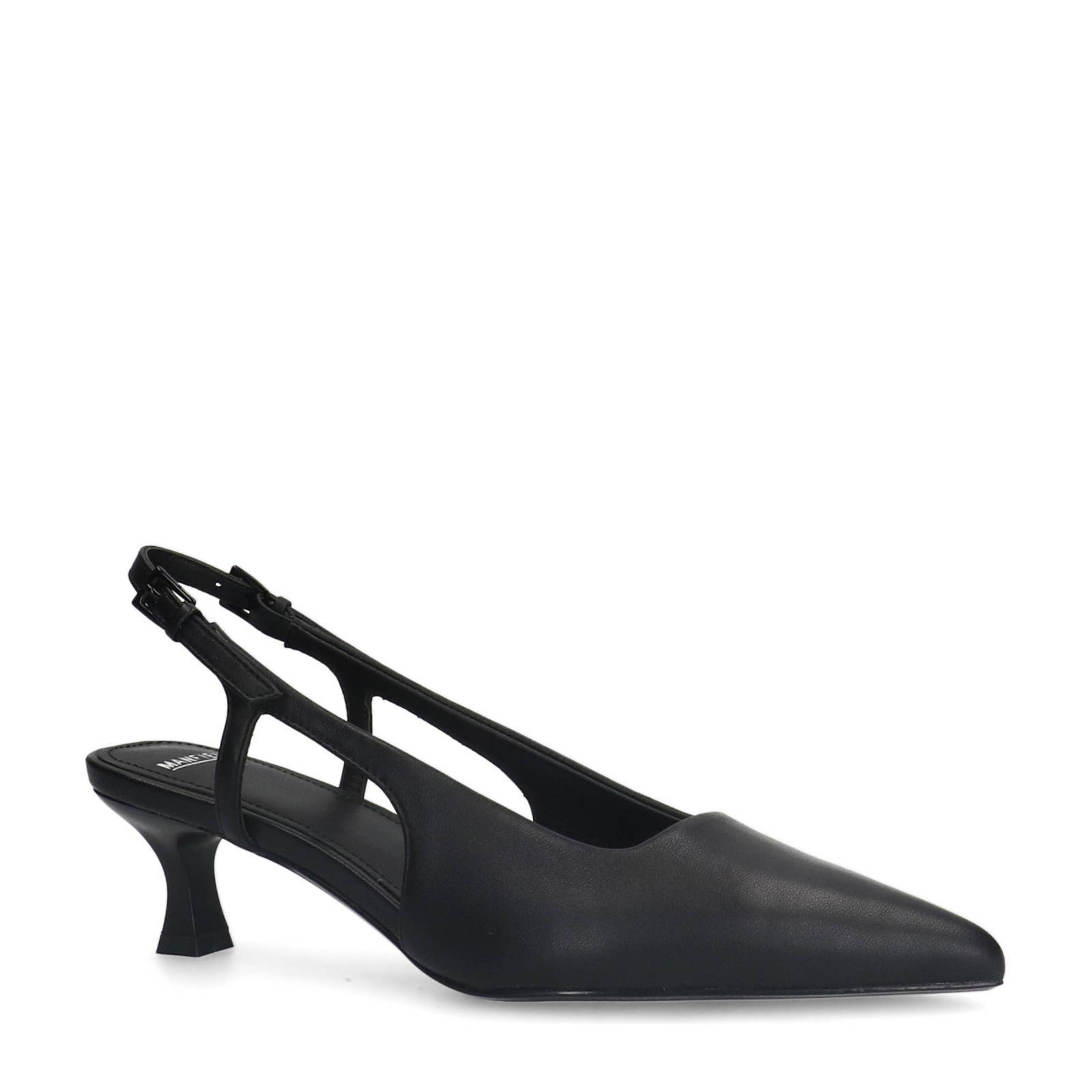 Manfield leren slingback pumps zwart
