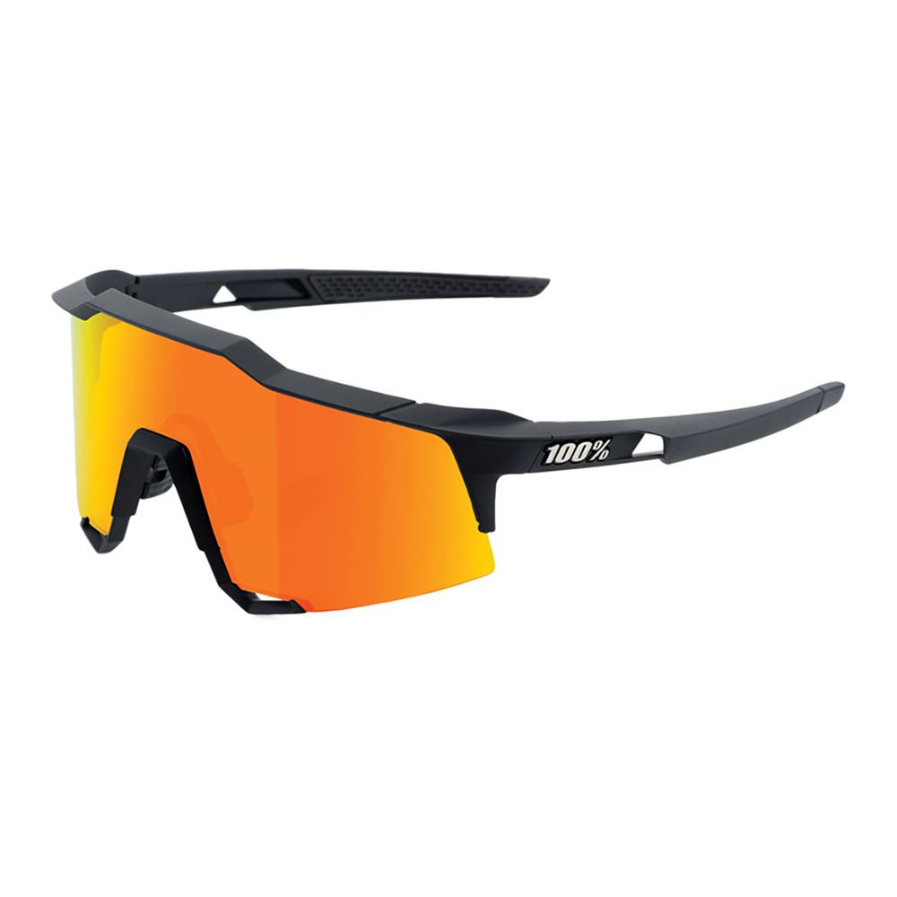 100 percent SPEEDCRAFT - Lunettes de soleil soft tact black/hiper red multilayer mir