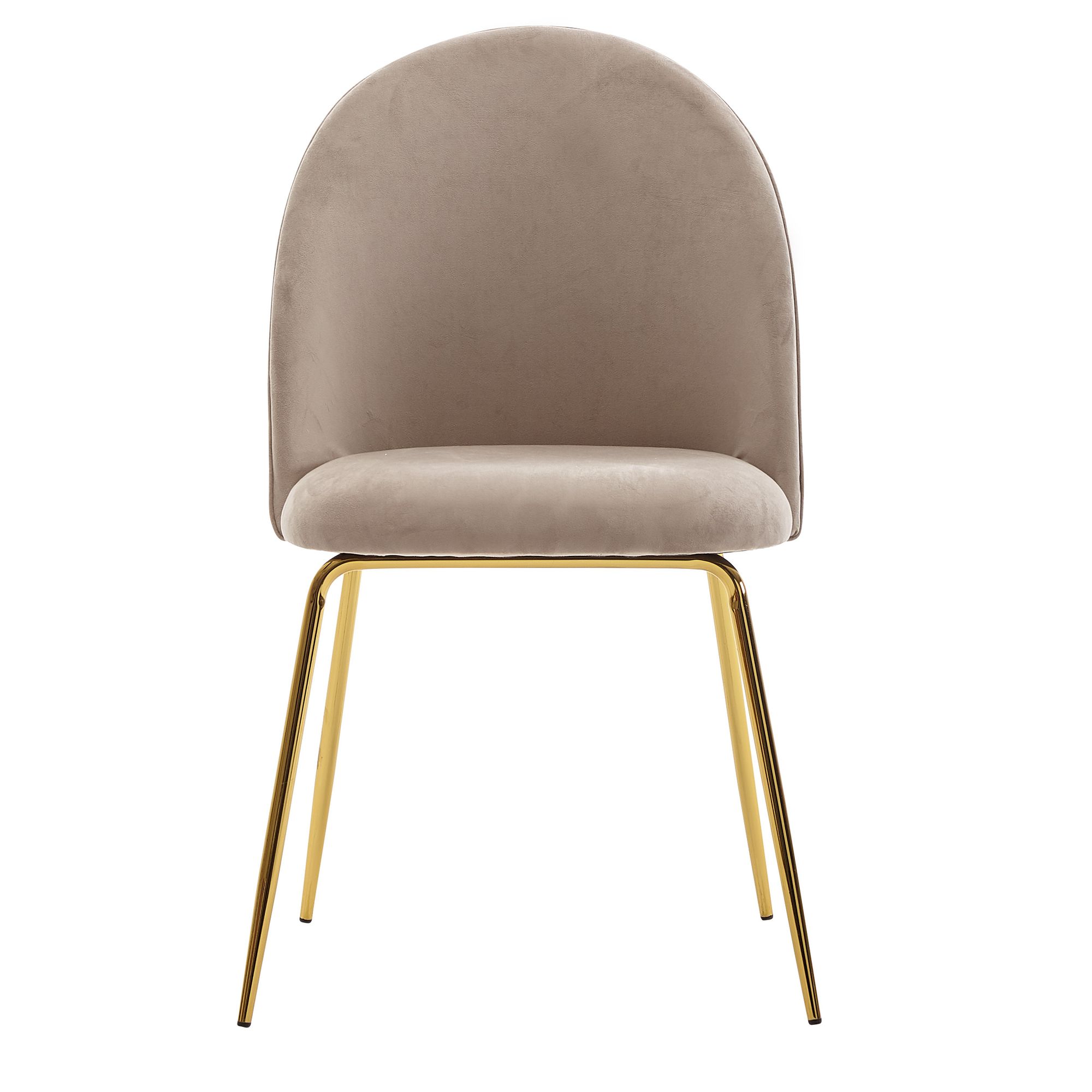 KADIMA DESIGN Skandinavischer Esszimmerstuhl 2er Set POLLY: Diamantrückenmuster, Samtbezug, lackiertes Eisengestell, 53x86x50 cm, Beige/Grün.