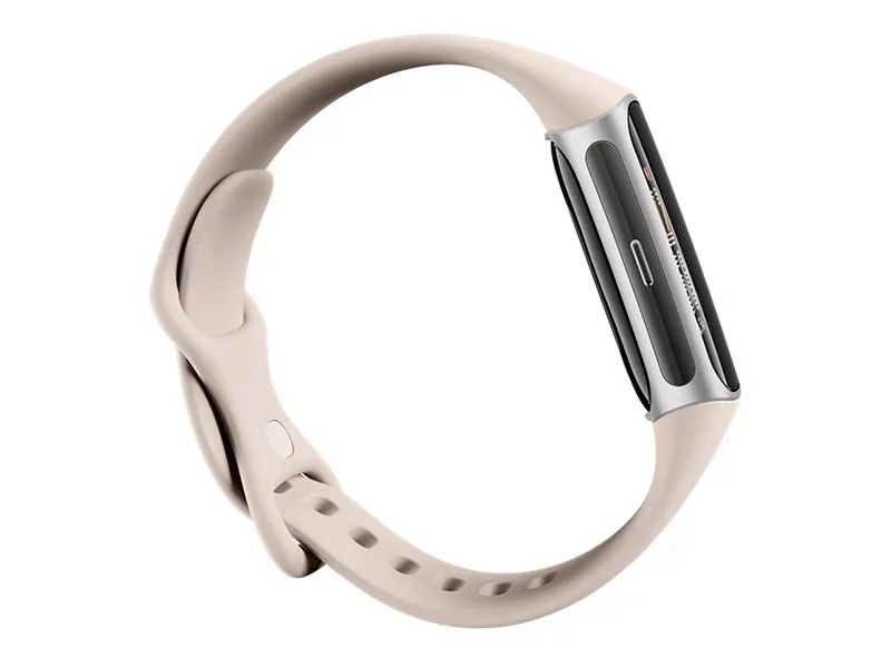 Fitbit Charge 6 - Sølvaluminium - aktivitetssporer med uendelighedsbånd - silikone - porcelæn - Bluetooth, NFC