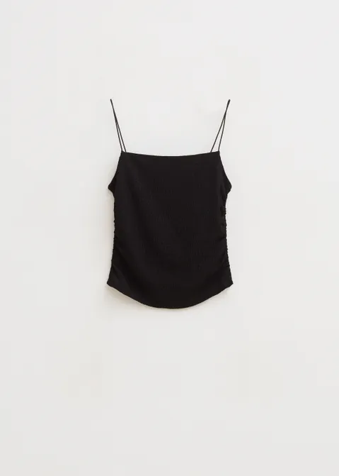 Singlet met dunne bandjes zwart (ZWART)