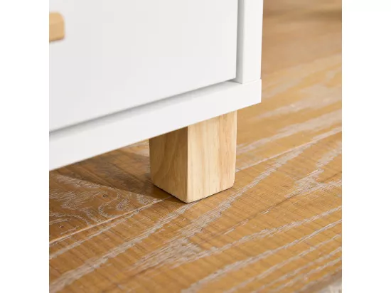 SoBuy ASK07-WN Caisson de Bureau, Support Imprimante, Organiseur Bureau, Meuble de Rangement Bureau, Caisson de Rangement avec Tiroirs, – 90x45x75 cm