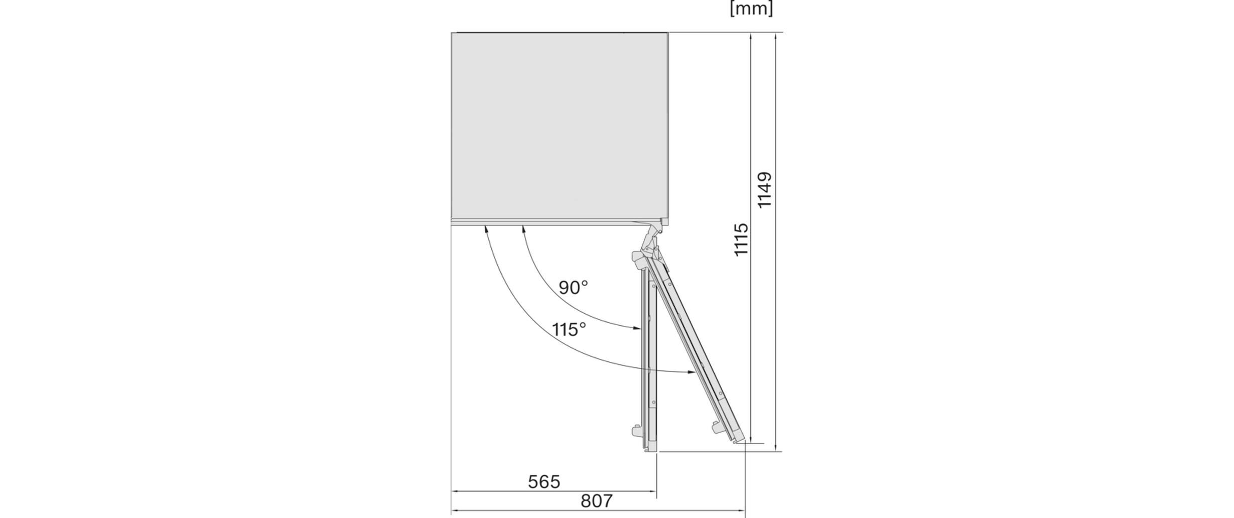 Einbaukühlschrank KU 7135 C Rechts/Wechselbar<br>Unterbau-Kühlschrank