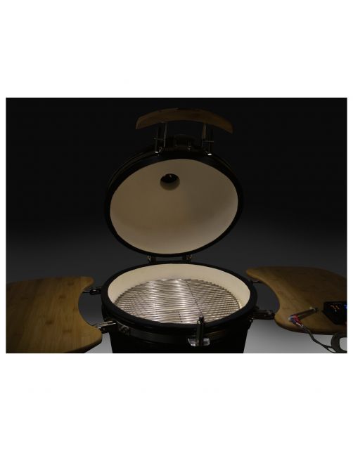 Patton Premium Kamado 16 Black - Grill - Barbecue - Ø 32.5 cm Zwart Zilver