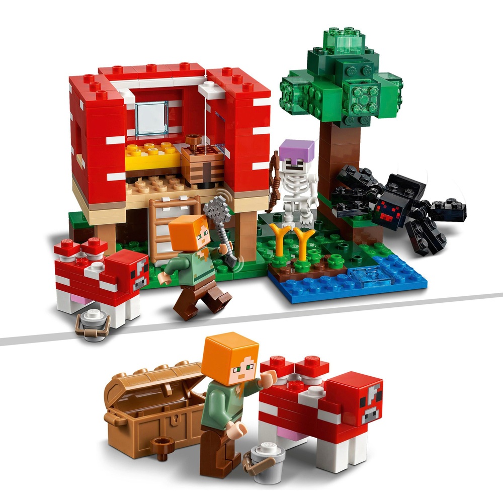 LEGO Minecraft 21179 Das Pilzhaus Spielzeug für Kinder