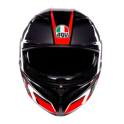 Casque AGV K3 - STRIGA - Noir / Rouge