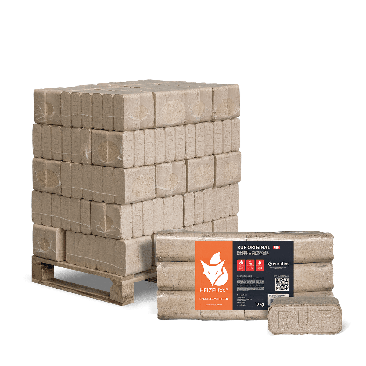 Heizfuxx RUF Original Rood 10kg x 30 pakken 300kg pallet