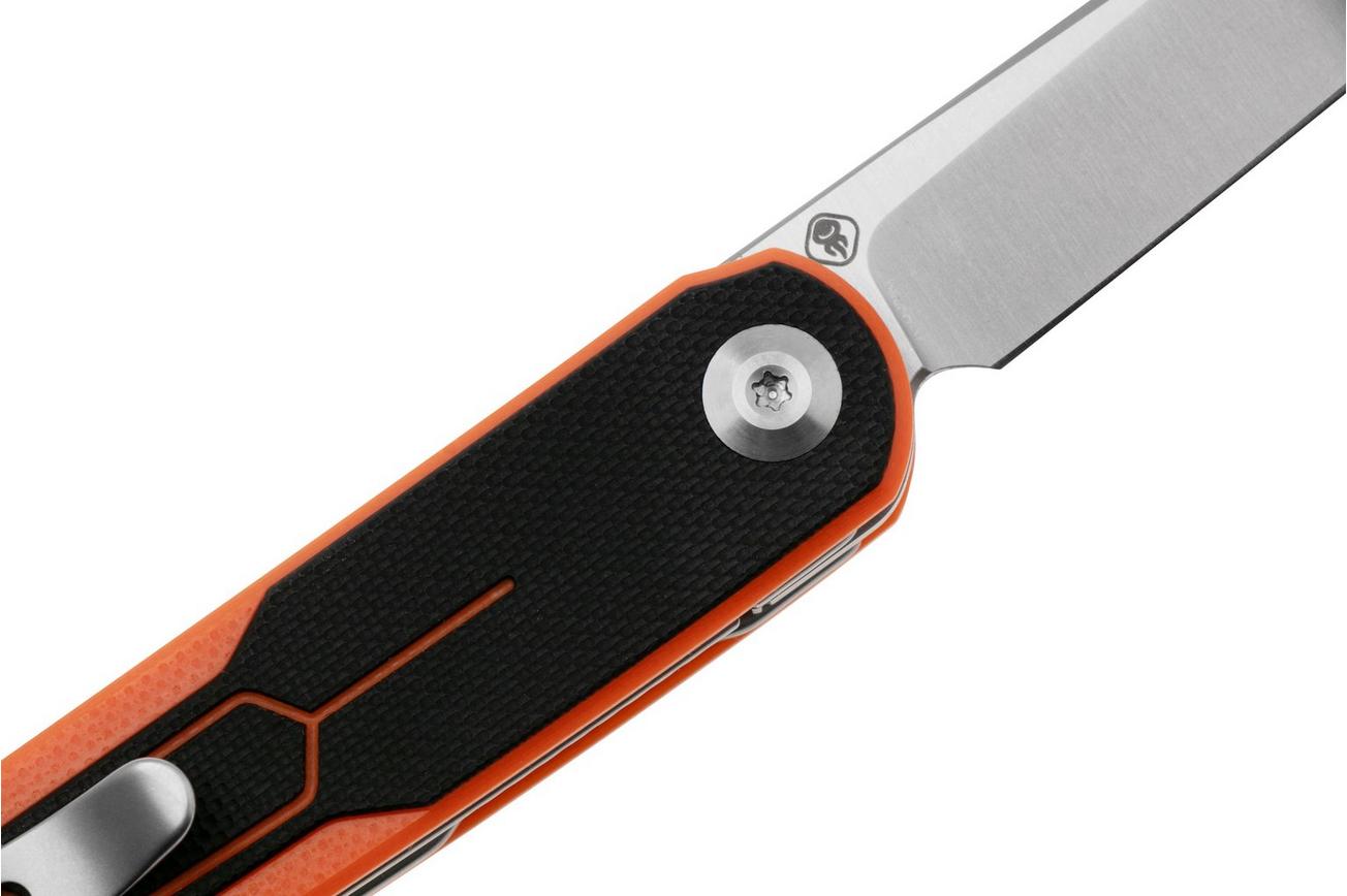 Civivi KwaiQ C23015-2 Satin Nitro-V, Milled Orange Black G10, zakmes
