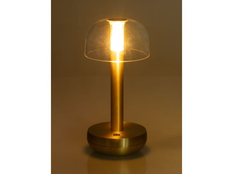 COCON USB-Tischleuchte Pilz, Gold Portable LED-Leuchte