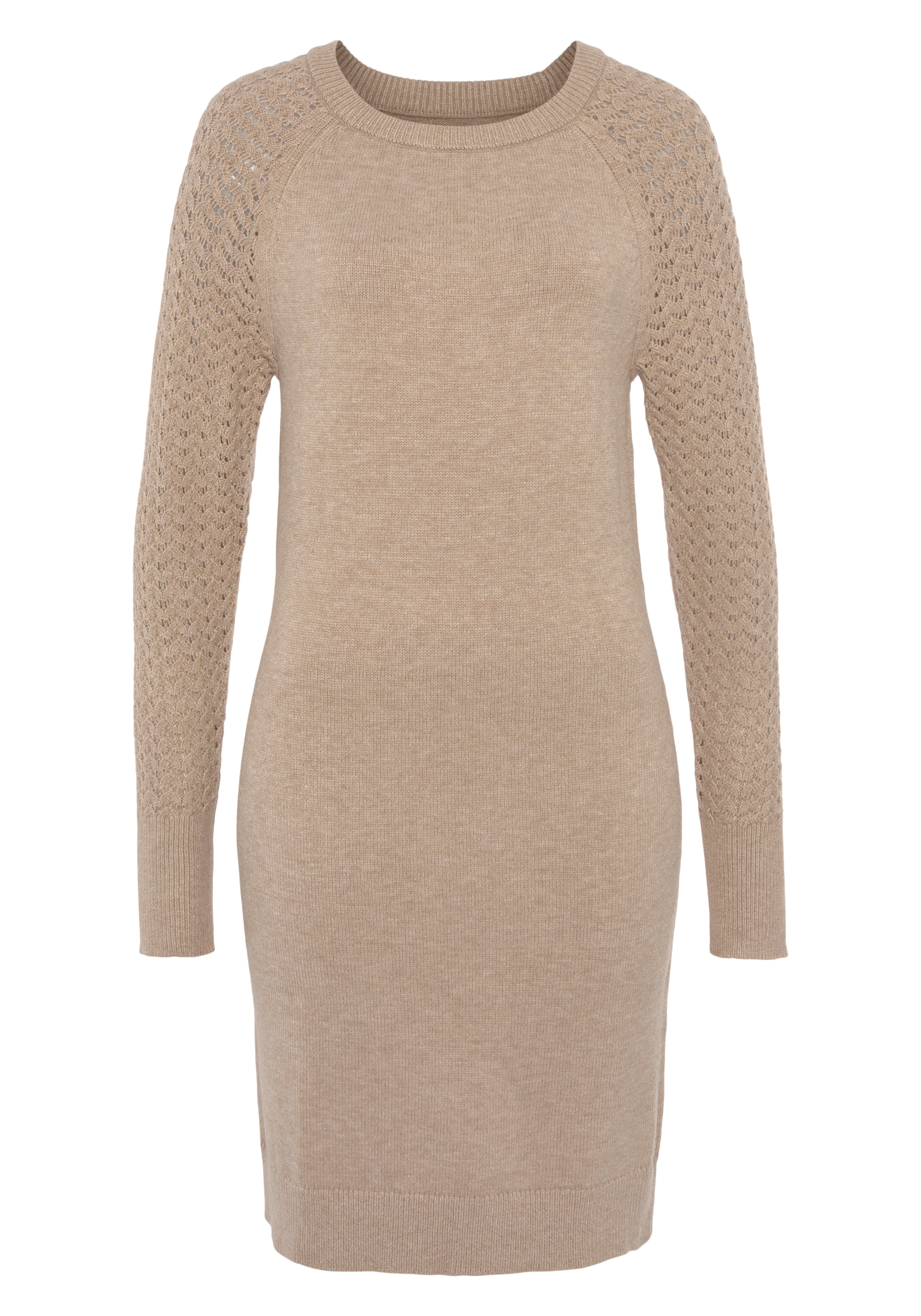 Tamaris Strickkleid Mini-Länge mit Ajourstrickmuster aus Viskosemischung