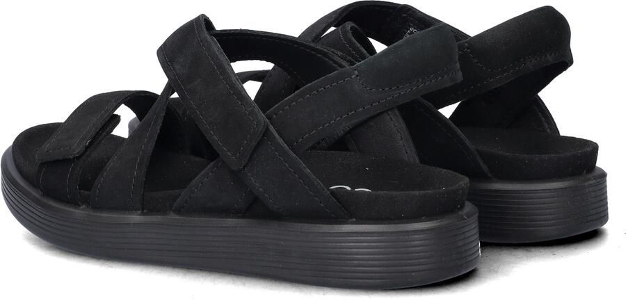 ECCO Soft Sandalen zwart Leer