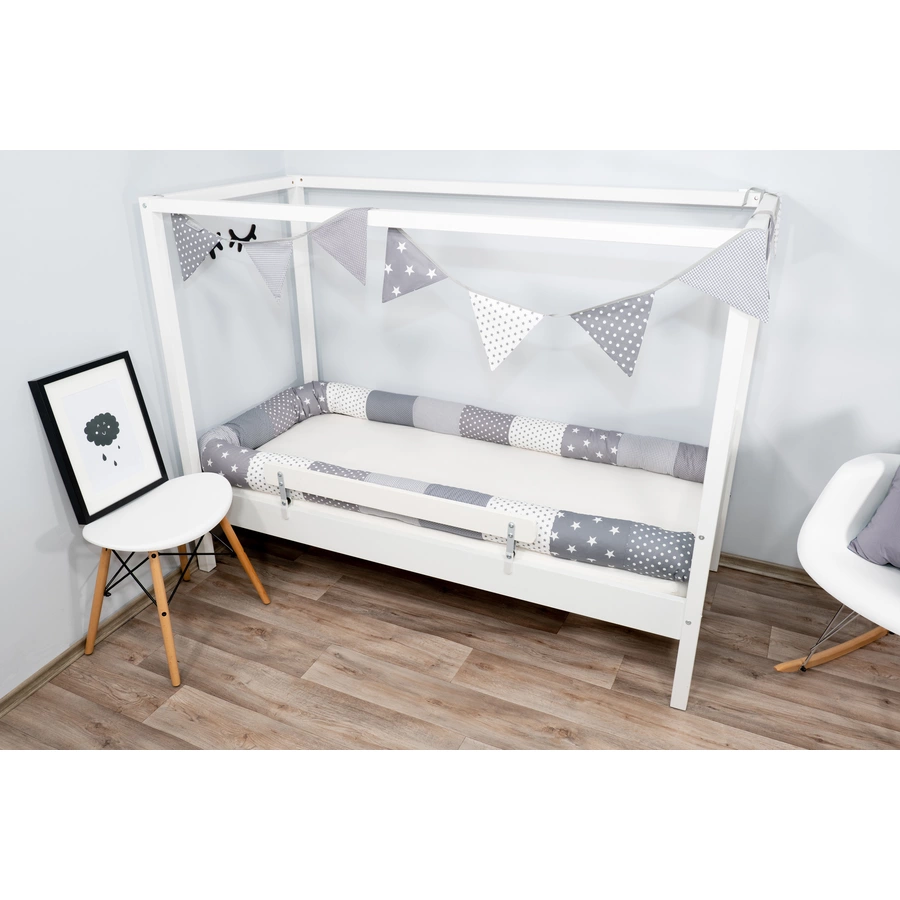 Ullenboom Baby-Bettschlange Graue Sterne 400 cm