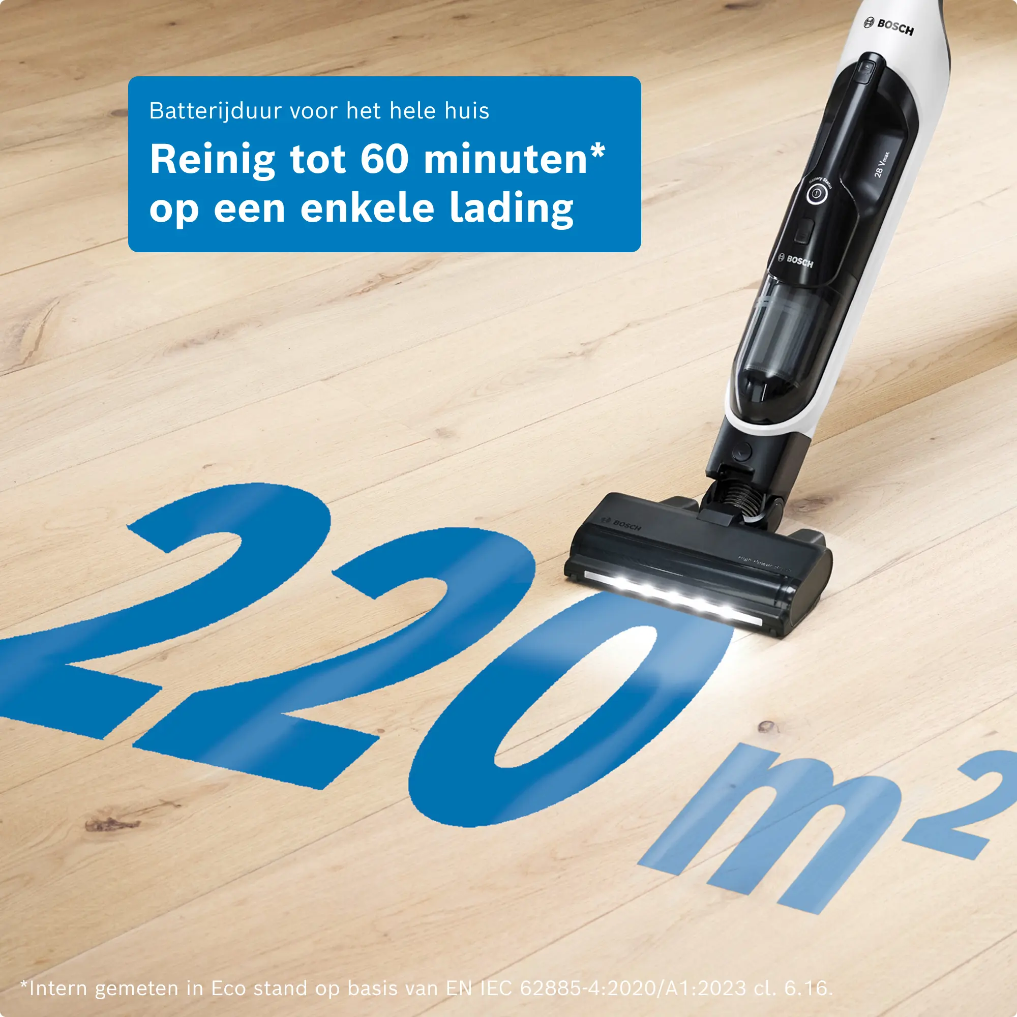 Serie 4 Draadloze steelstofzuiger Flexxo 28 Vmax Wit
