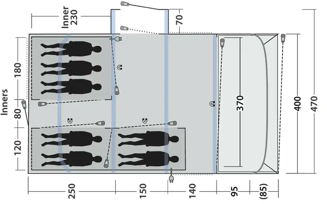 Outwell Vermont 7 Air Tunnelzelt für 7 Personen