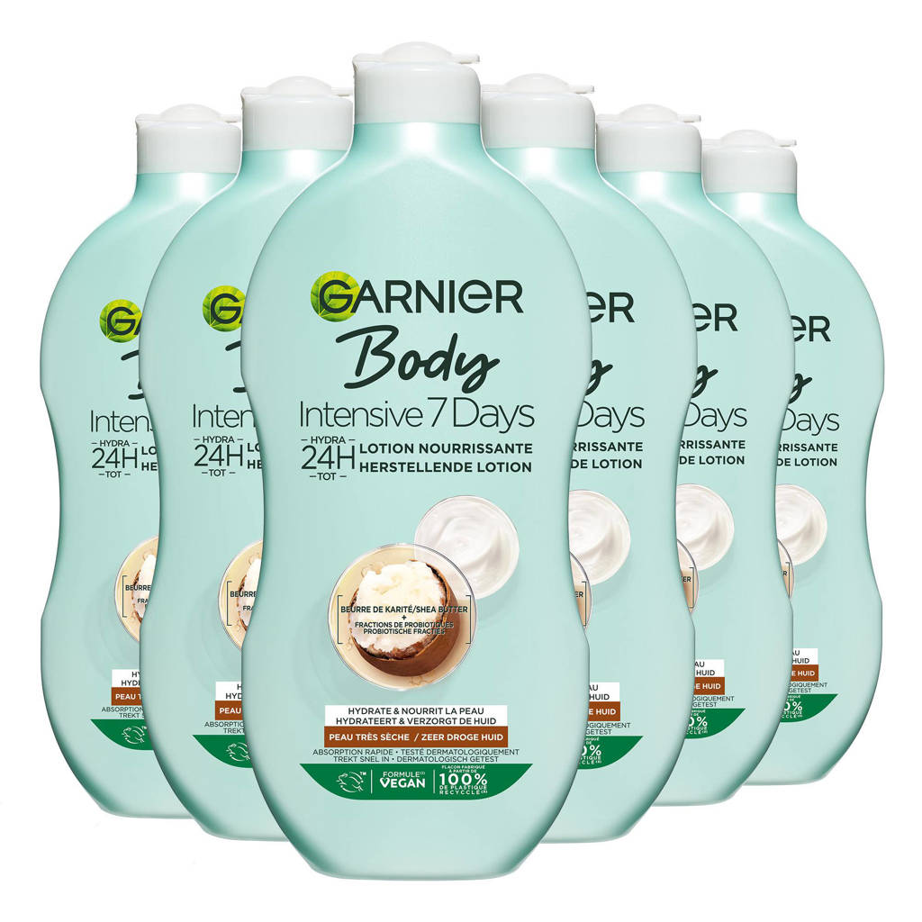Body Intensive 7 Days herstellende bodylotion met Karitéboter en Probiotica - voordeelverpakking - 6 x 400 ml