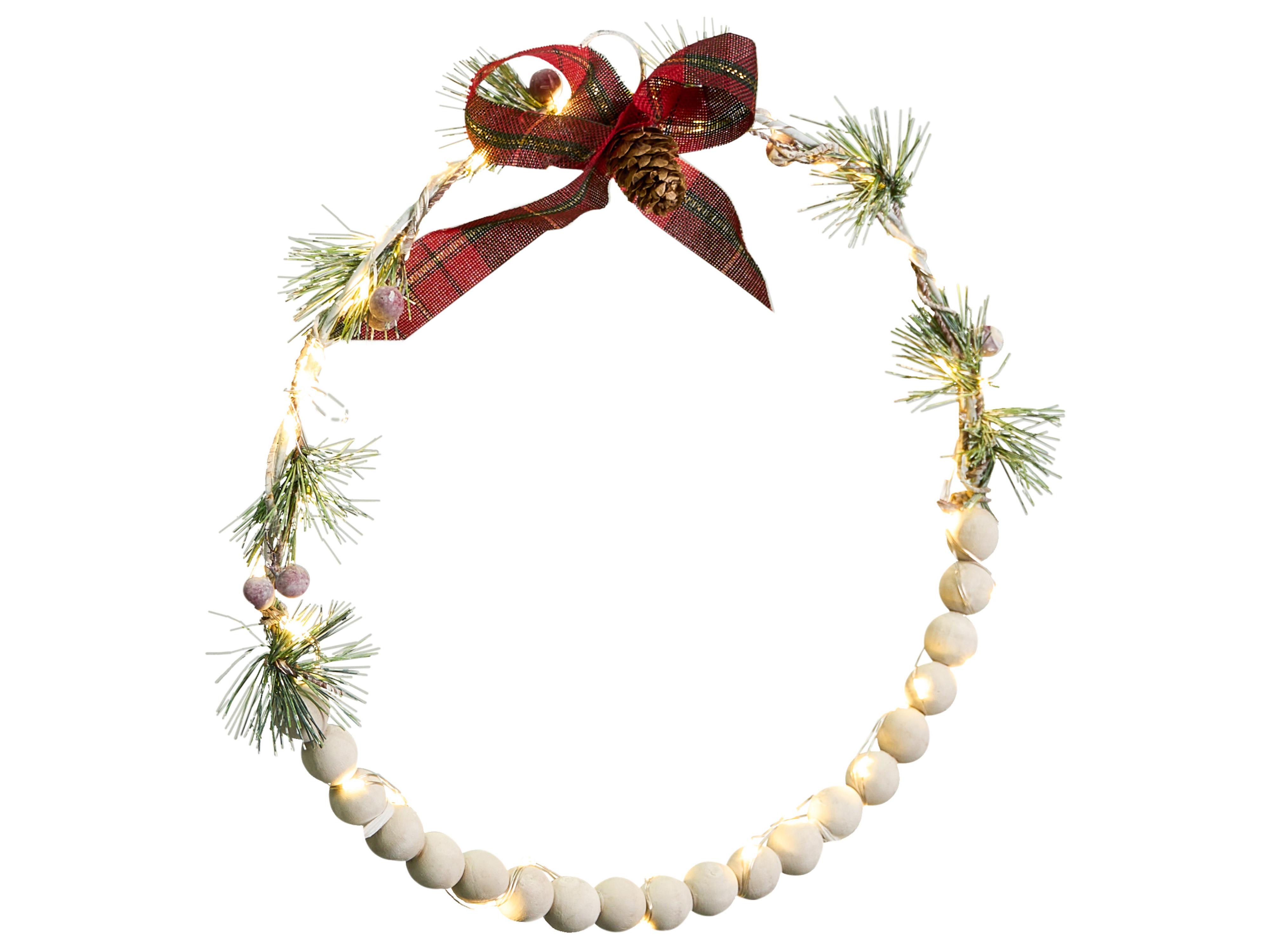 Set van 3 hangende decoraties LED KEITELE Krans 25/30/35 cm Wit