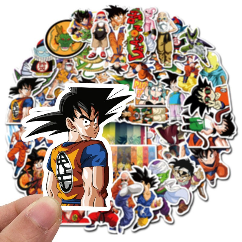 (50er Set) Anime Sticker Wasserfeste Aufkleber für Flaschen / Koffer / Fahrrad / Skateboard - Drachen