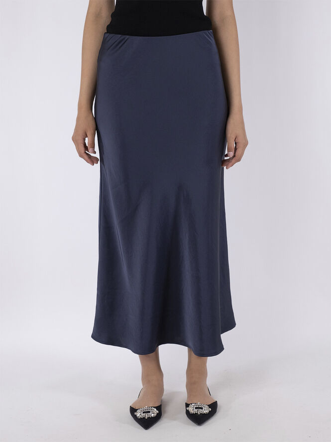 Neo Noir Vicky Heavy Sateen Skirt Midnight blue