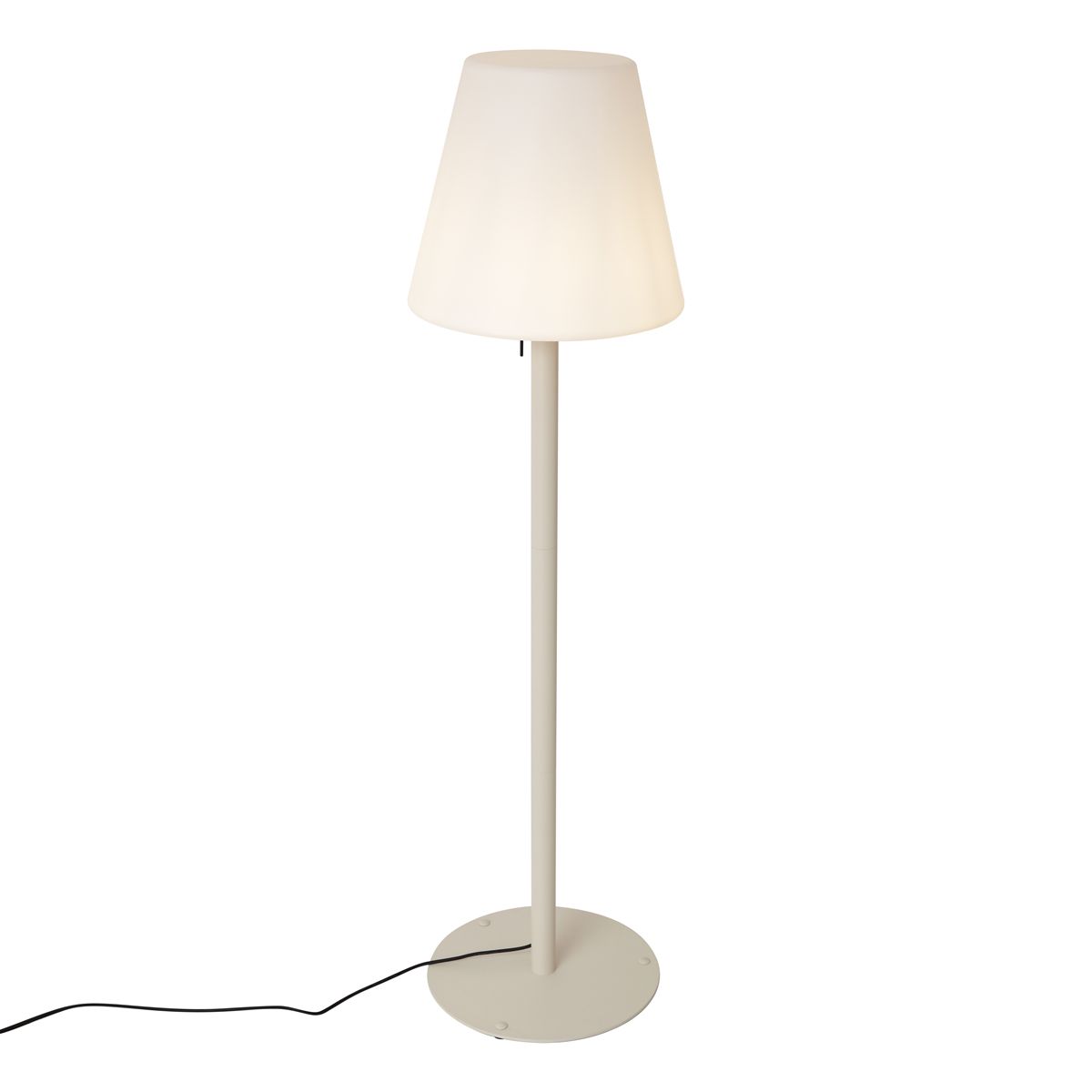 Moderne buiten vloerlamp beige met witte kap IP44 - Big Virginia