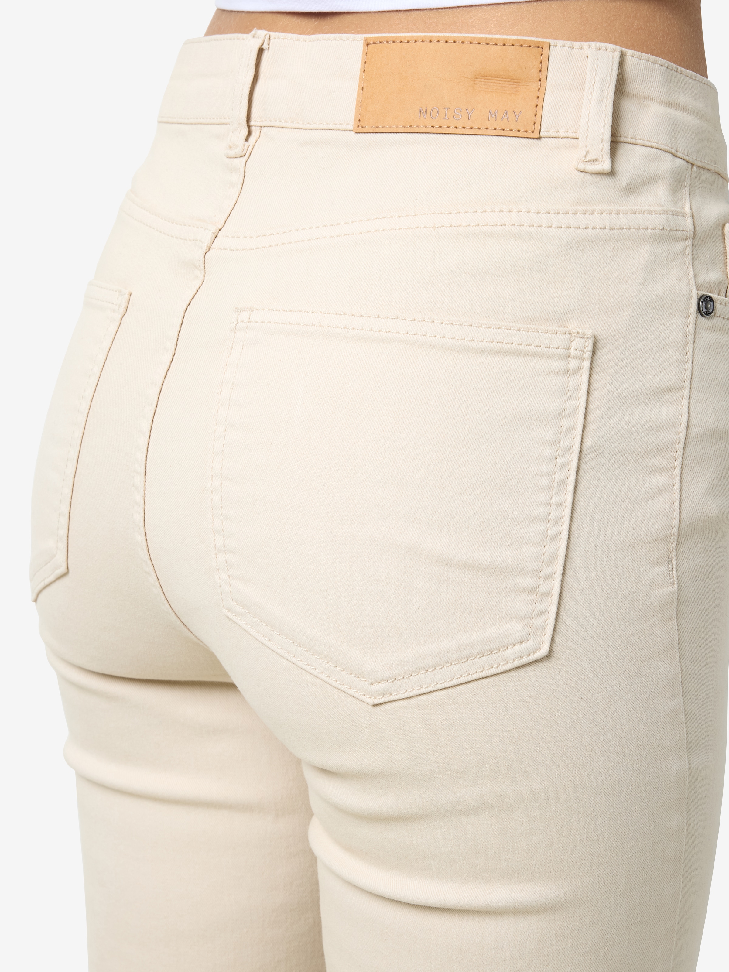 Noisy may Bootcut-Jeans »NMSALLIE HW FLARE JEANS OATMEAL NOOS«