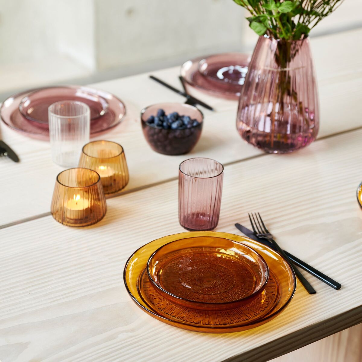 Kusintha glasstallerken 25 cm, rav