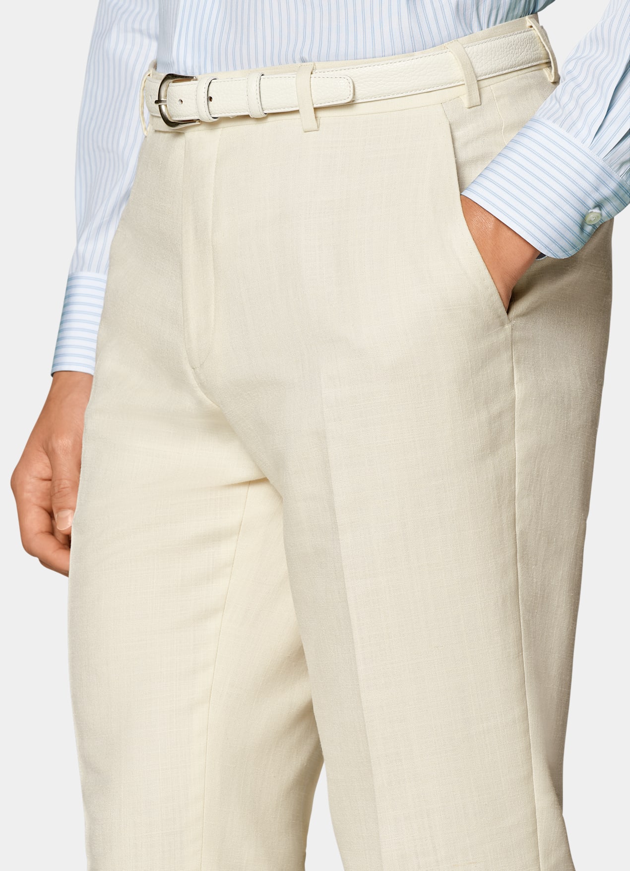 Costume Roma coupe Relaxed blanc cassé